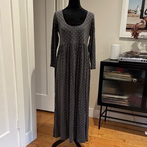 Hatch Charcoal Long Sleeve Floral Print Dress